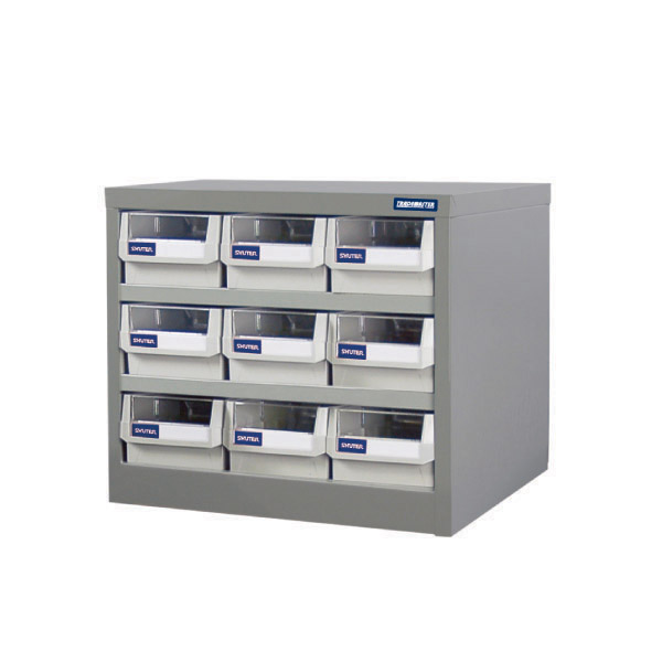 TRADEMASTER - PARTS CABINET METAL HD 9 DRAWERS 550W X 400D X 440H